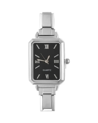 Reloj Italian rectángulo Negro
