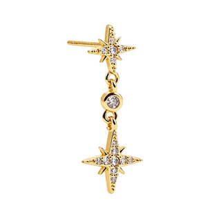 Arete estrellas colgantes