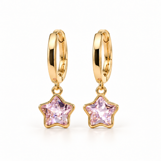 Hoops Estrellas Rosas