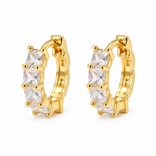 Hoops Zirconias Cuadradas